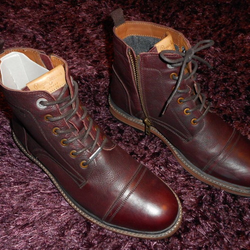 Pepe Jeans London boots new size 44 dark wine red leather