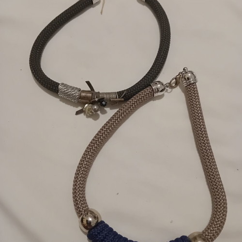 Necklaces pack of two with metal elements like new