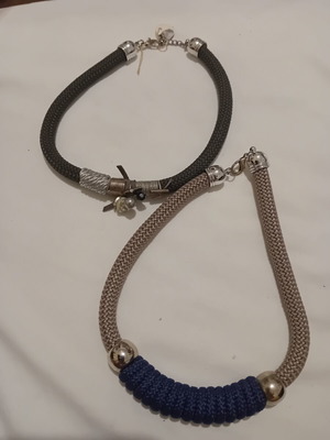 Necklaces pack of two with metal elements like new