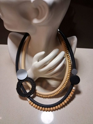 Women's statement necklace like new, boho modern geometric style
