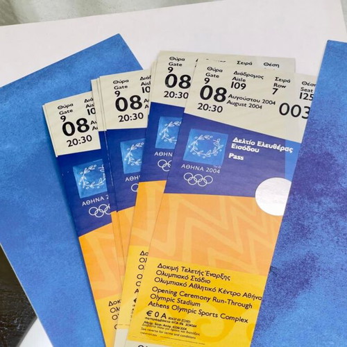 Athens 2004 Olympic Games invitation tickets, pack of 10, new