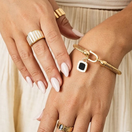 Gold plated 18K bracelet premium quality, new, 18 cm length
