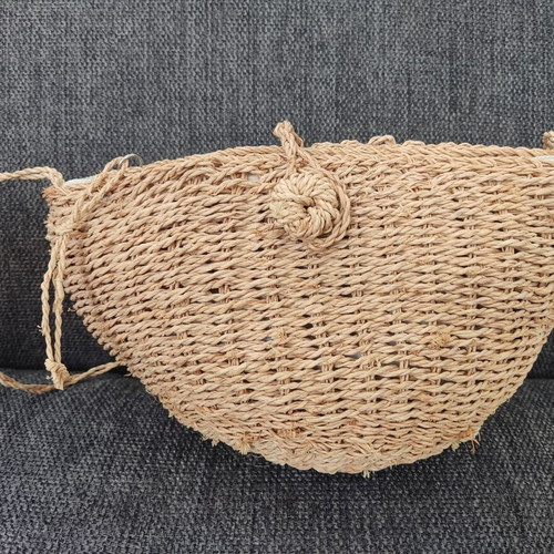 Pull & Bear straw shoulder bag, boho chic summer small