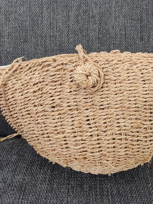 Pull & Bear straw shoulder bag, boho chic summer small