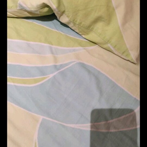 Single bed sheet and pillowcase set used
