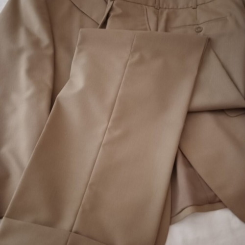 Delius men's suit new, size 52, wool cashmere blend beige