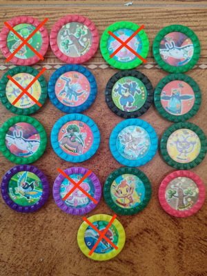 Pokemon Rocks τάπες συλλογή 10 τεμαχίων σαν καινούργια
