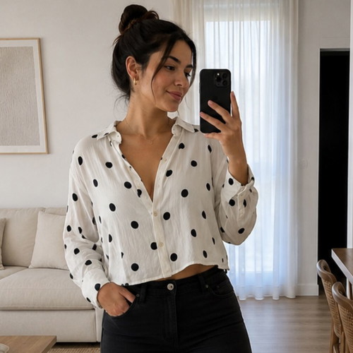 Bershka top used, size L