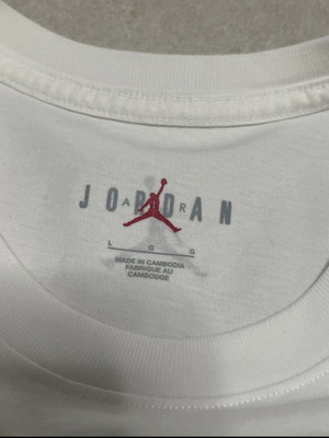 Jordan T Shirt New, White and Black, Size L