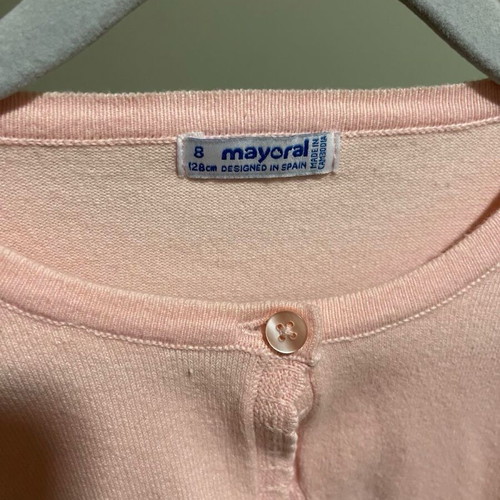 Mayoral girls' pink cardigan like new for 8 years old 128 cm