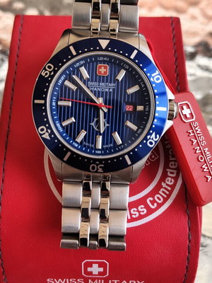 Hanowa Swiss Military Watch men's blue like new