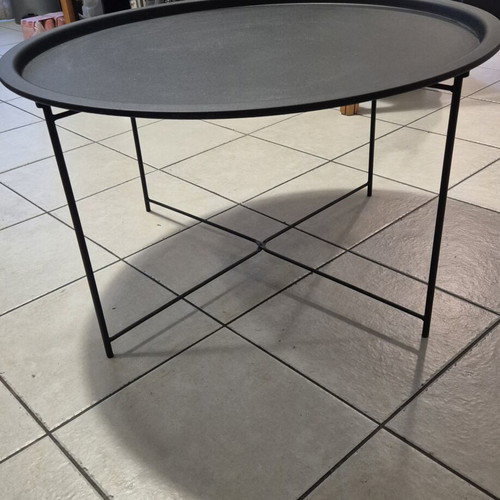 Jysk black coffee table 76x42 cm