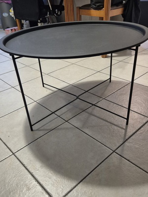 Jysk black coffee table 76x42 cm