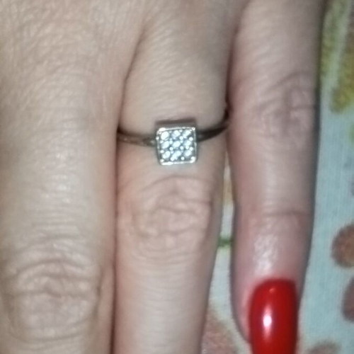 Gregio silver ring adjustable with 925 silver and zirconia like new