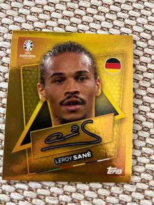 Χρυσό SP S Leroy Sane Euro 2024 αυτοκόλλητο καινούργιο