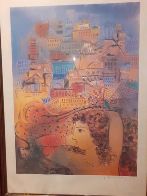 Painting used by artist Stathopoulos silk screen print