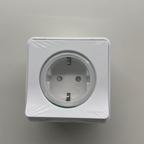Schneider Electric Mureva Styl White Outdoor Waterproof Schuko Socket new
