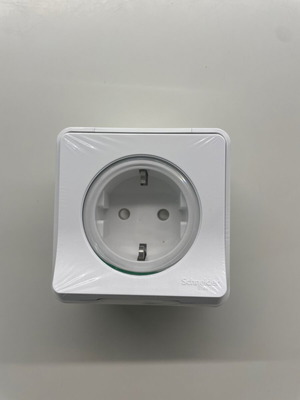 Schneider Electric Mureva Styl White Outdoor Waterproof Schuko Socket new