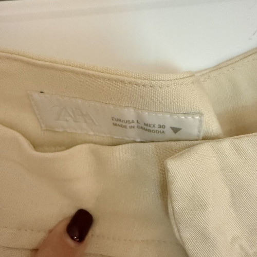 Zara strapless vest and pants set new, beige