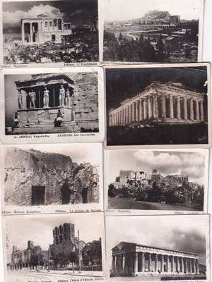 Athens Archaeological Site Postcards used, pack of 17