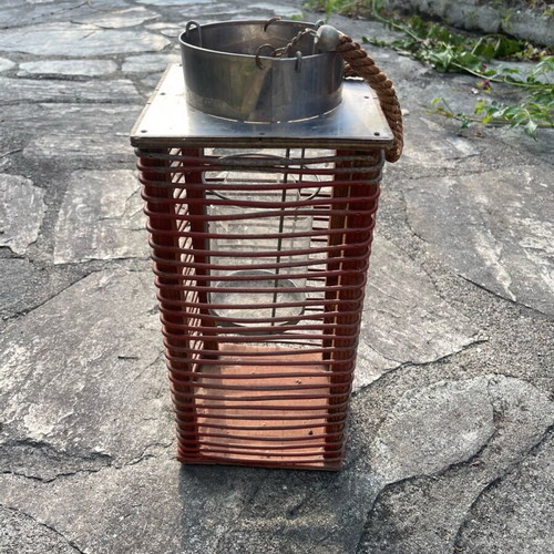 Garden lantern used with slightly broken glass