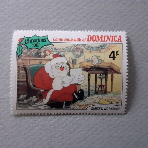 Disney Santa's Workshop Stamps Set 7 1981 new from Dominica