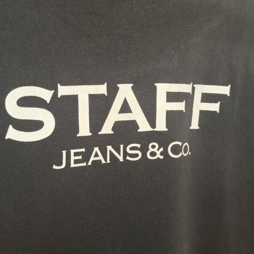 Staff Jeans T-shirt used, size Small, black and white