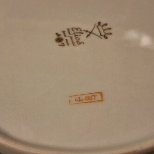 Meissen porcelain bowl 24×6 cm like new with bright painted colors