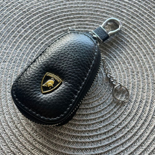 Lamborghini Leather Car Key Case new, premium natural leather