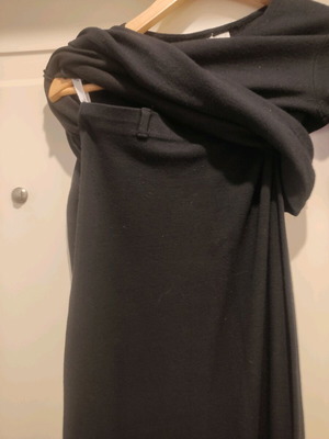 Maxi skirt set with blouse black, viscose with elastane
