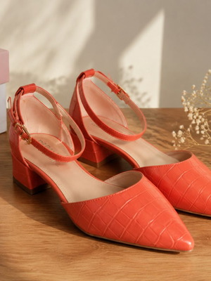 Bozikis coral croco pointed toe shoes size 38 new