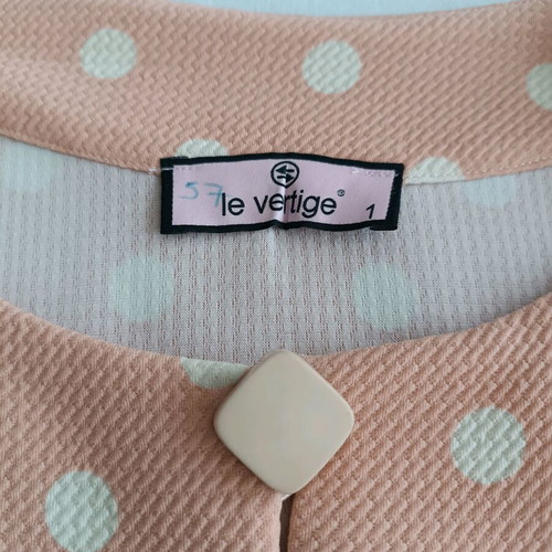 Le Vertige polka dot peach cardigan like new, size S