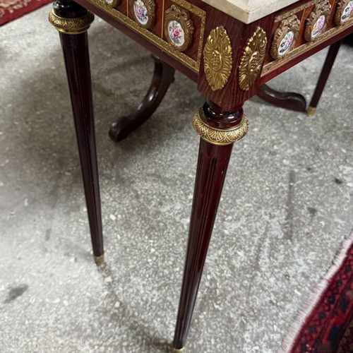 French console table with marble top small, like new