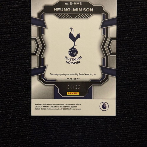 Prizm Heung-Min Son 2023-24 Autographed Card mint condition