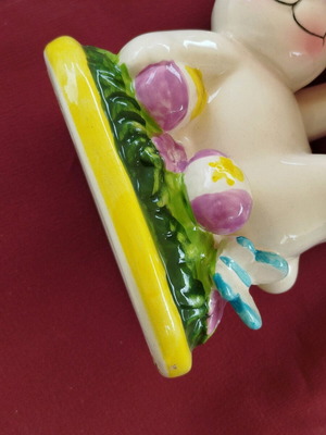 Easter porcelain egg holder new with bunny design