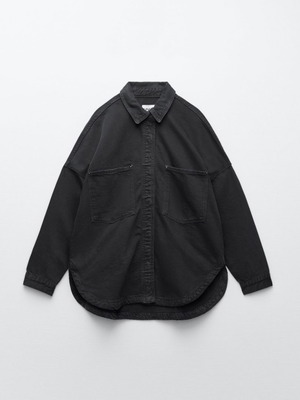 Τζιν overshirt S αφόρετο Zara μαύρο