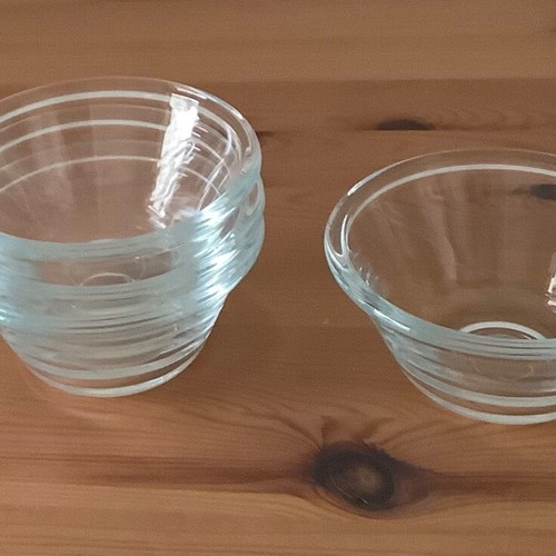 IKEA glass bowls set of 4 used, 12 cm diameter