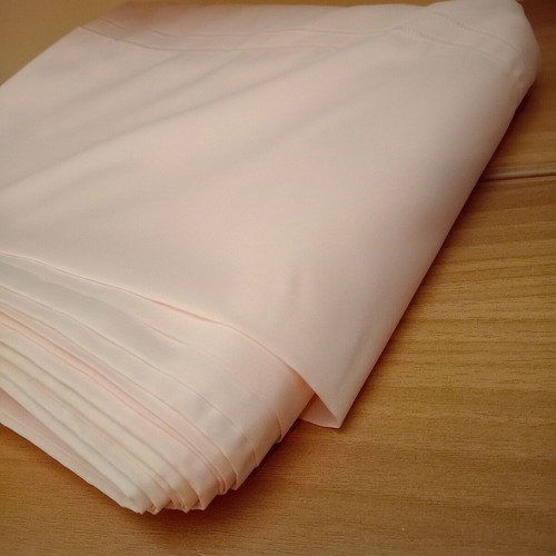 Double-width salmon-pink synthetic fabric, 10 meters, new
