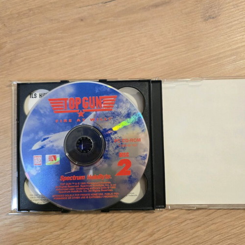 Top Gun Fire At Will PC Ms Dos game like new with 2 CDs