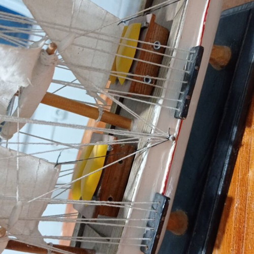 Handmade wooden ship model, 0.50m height