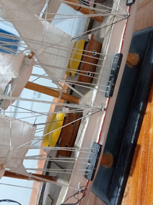 Handmade wooden ship model, 0.50m height
