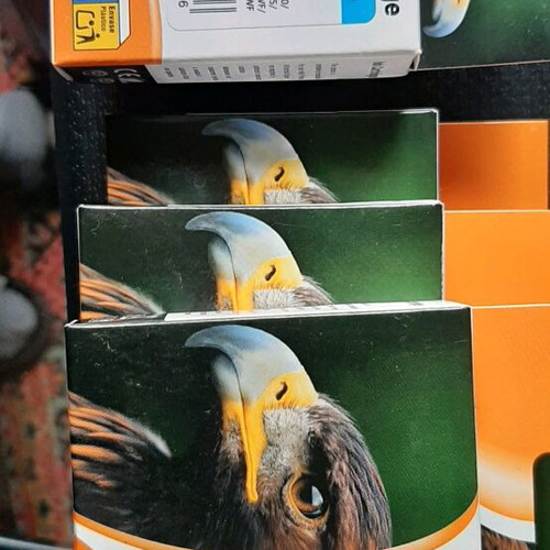 Epson ink cartridges new, pack with 2 black, 1 red, 1 blue, 1 yellow
