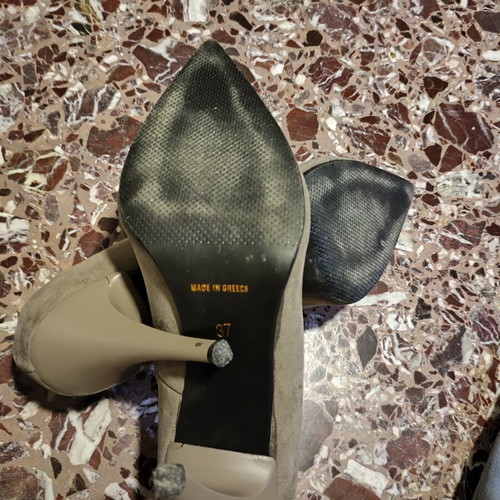 Stefania winter suede pumps used, size 37, khaki