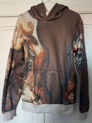 Unisex oversized ζεστό φούτερ size L καινούργιο, μπεζ καφέ