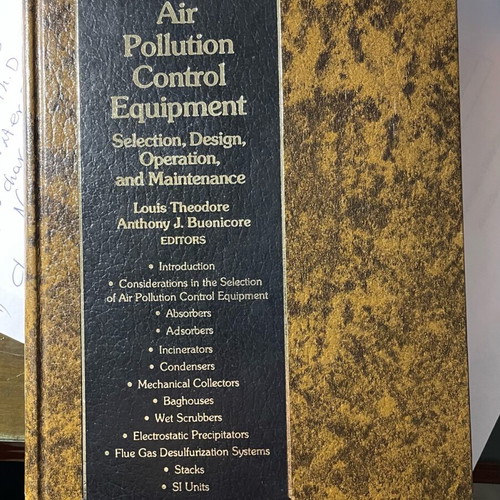 Air Pollution Control Equipment like new, book in English
