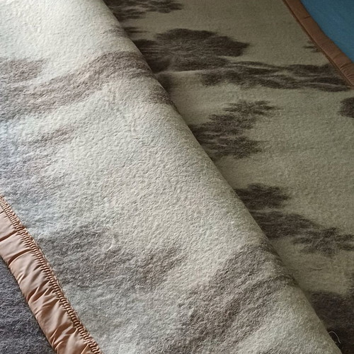 Wool Half-Double Blanket 1.60 x 2.50 New, 100% Natural Wool
