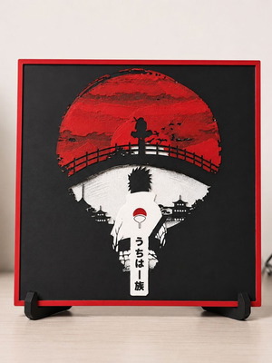 Uchiha Clan τρισδιάστατο κάδρο καινούργιο Naruto Sasuke Itachi