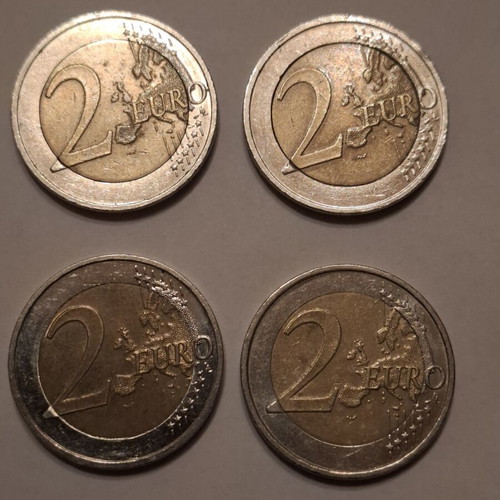 German commemorative 2 euro coins set like new, 4 pieces