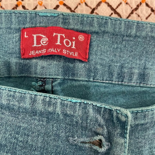 Set of elastic denim pants like new, sizes M and L