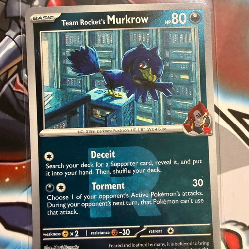 Team Rocket's Murkrow Reverse Holo Ascended Heroes Pokemon card